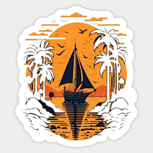 majestic vibrant color magnificent sunset beach Sticker